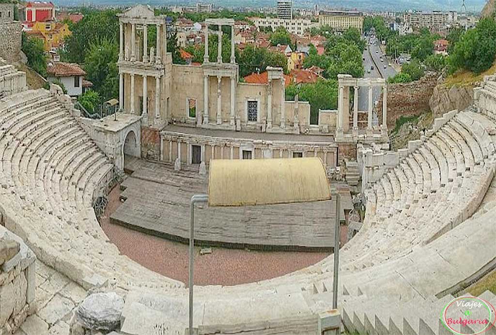 Vista desde el Teatro Romano en Plovdiv- Bulgaria.